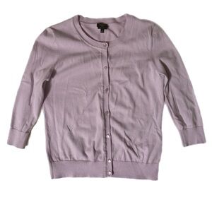 Talbots Womens Lavender Sweater Cardigan Size Medium Cottagecore Fairycore